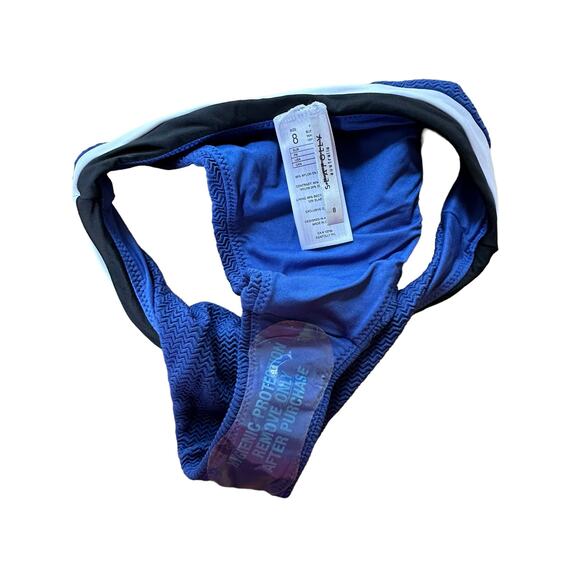 Seafolly Slice Of Splice Ultramarine High Waisted Swimwear Bikini Bottom Size 8 - Picture 5 of 9